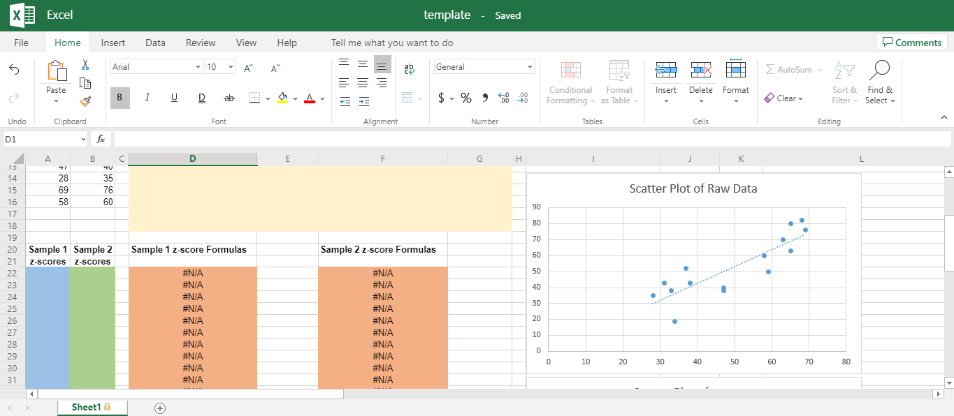 Sample 2 z-scores x Excel template - Saved File