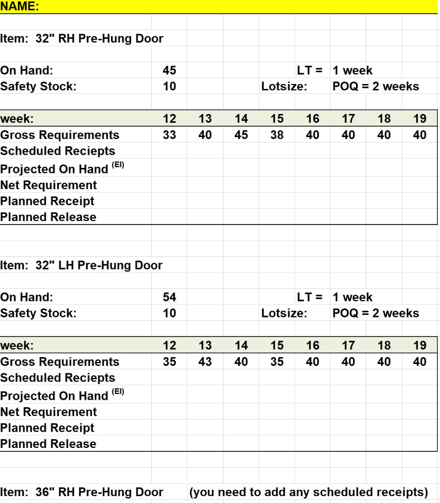 Read through both problems completely before you