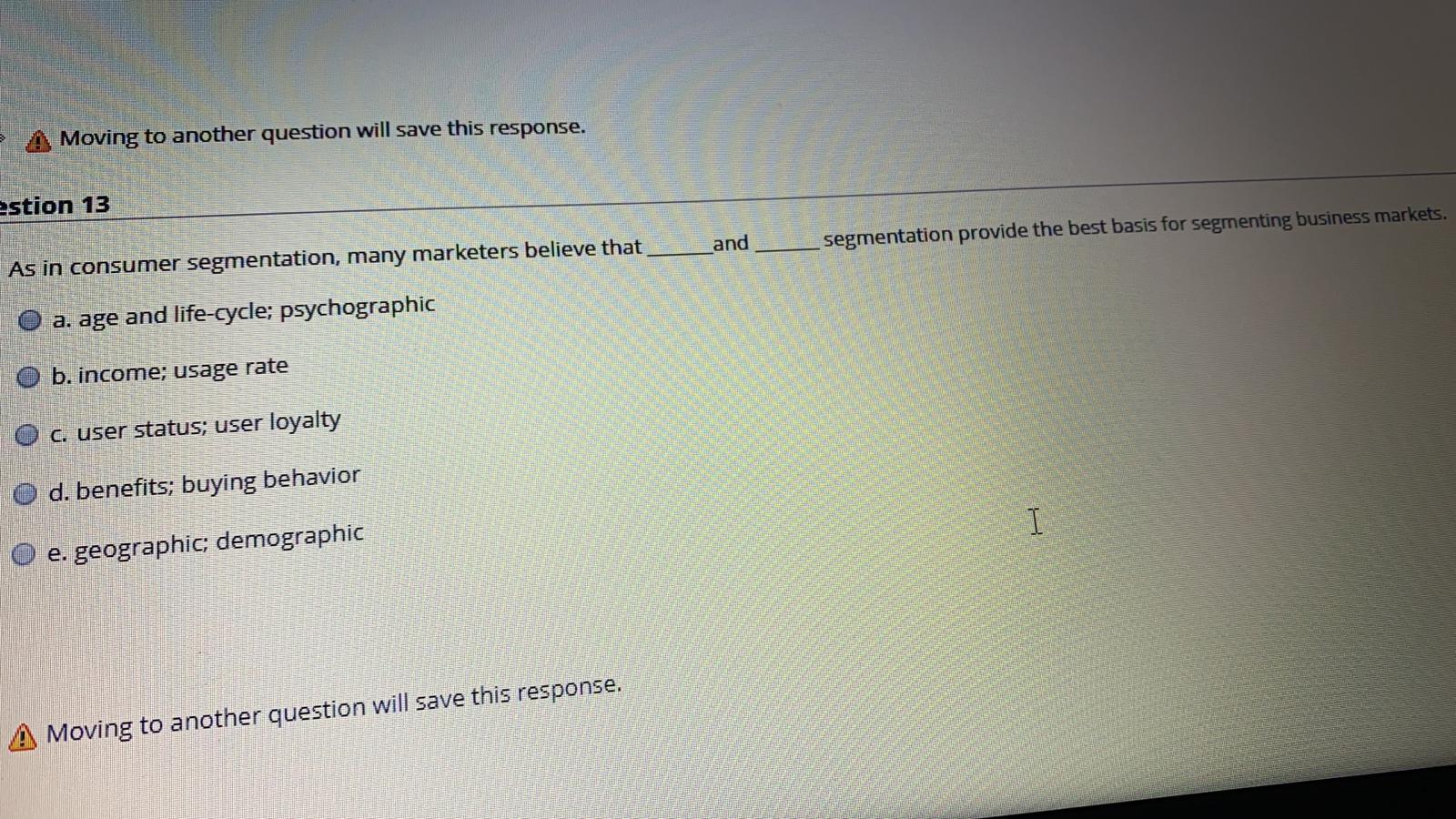 A Moving to another question will save this