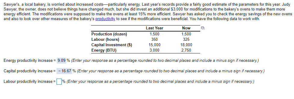 Sawyer's, a local bakery, is worried about