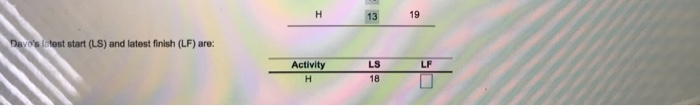 can you give the LS and LF values of H, G, F, E,