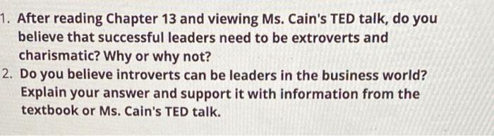 pls type your answer. 1. After reading Chapter 13