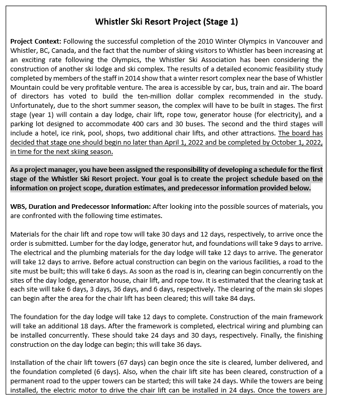 Below is information about a project to implement