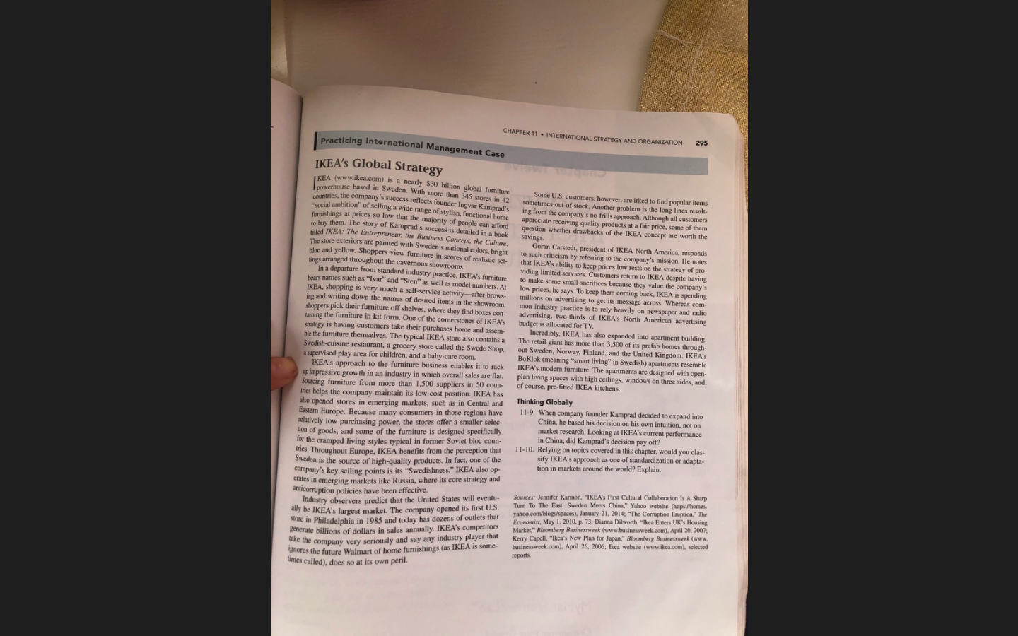 Read article and answer question CHAPTER 11 .