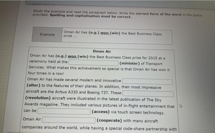 Read the paragraph below. Choose the correct word