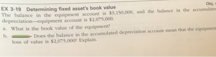EX 3-19 Determining fixed asset's book value Obj.