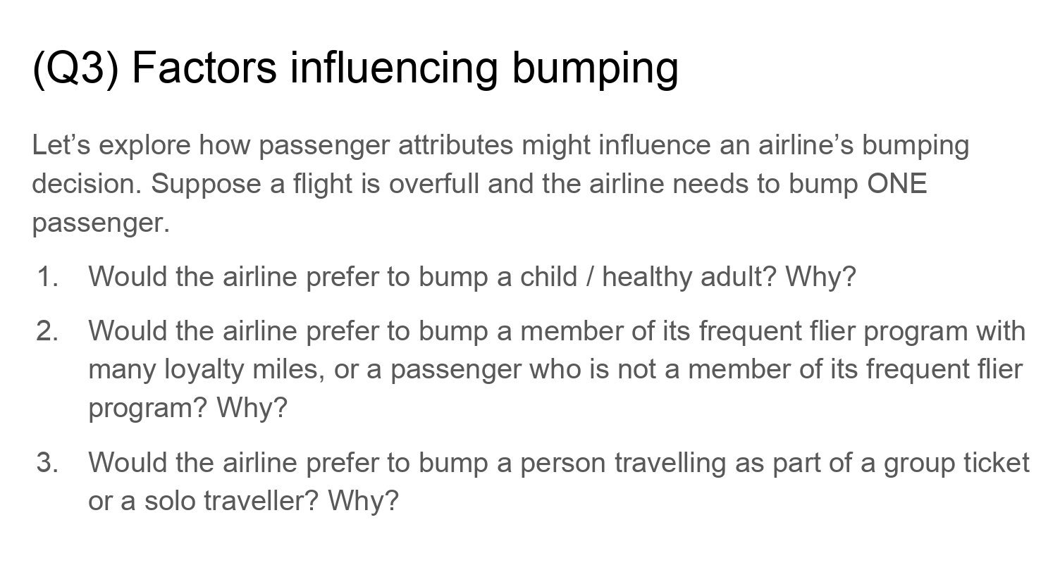 (Q3) Factors influencing bumping Let's explore