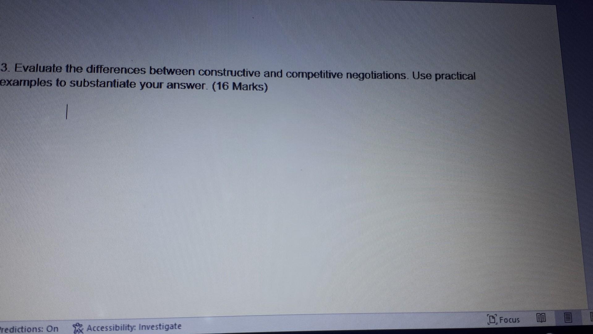 3. Evaluate the differences between constructive