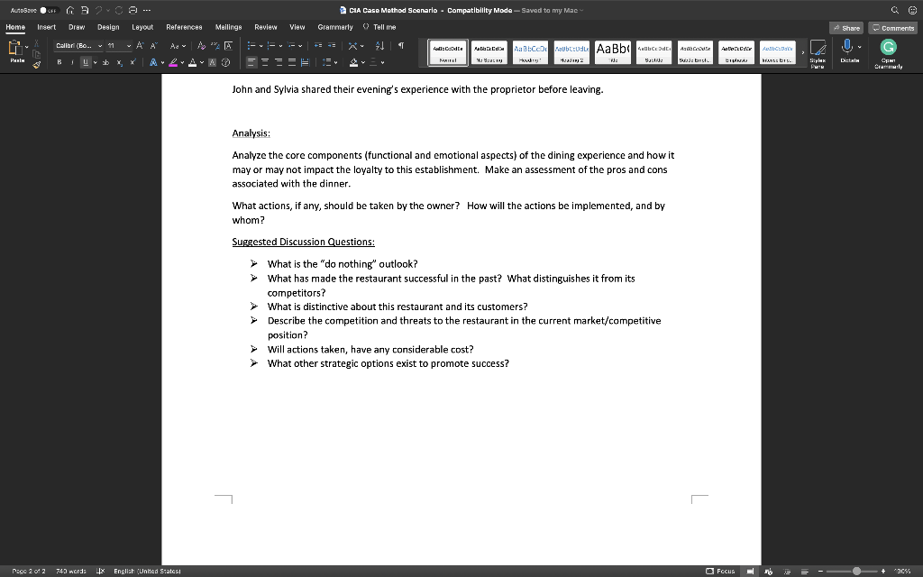 Autoane CFF 2 CIA Case Method Scenario.
