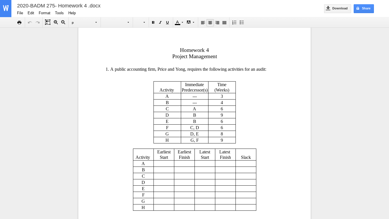 W 2020-BADM 275- Homework 4.docx File Edit Format