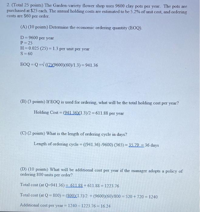 2. (Total 25 points) The Garden-variety flower