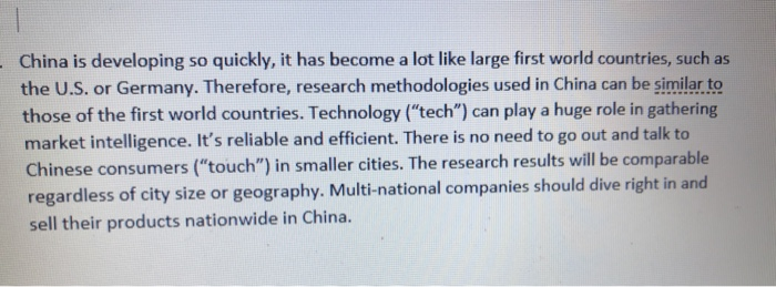 Explain the statement with a marketing