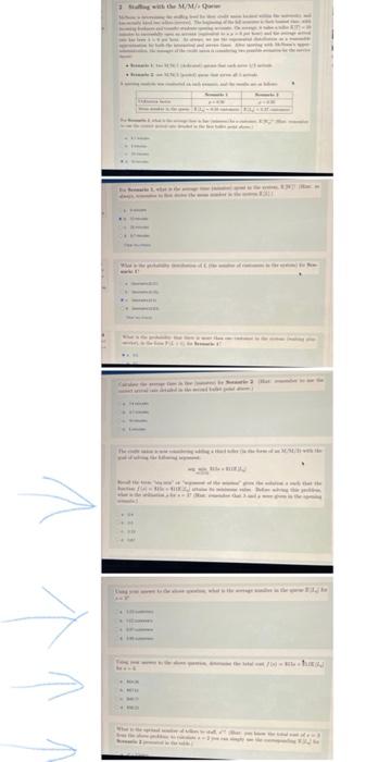I need help with those 4 questions + the MM + the