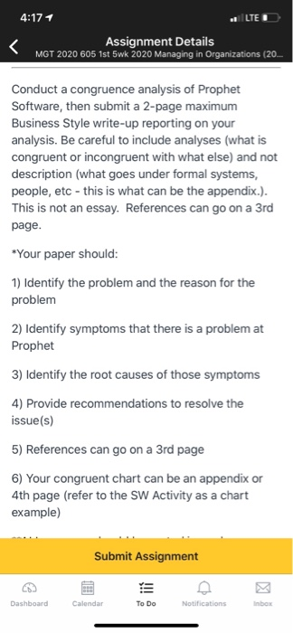 4:17 1 LTE Assignment Details MGT 2020 605 1st