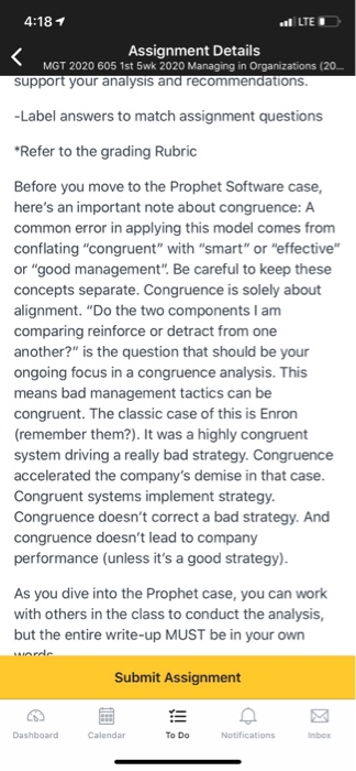 4:17 1 LTE Assignment Details MGT 2020 605 1st