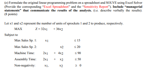 QUESTION 3: Linear Programming Formulation (33