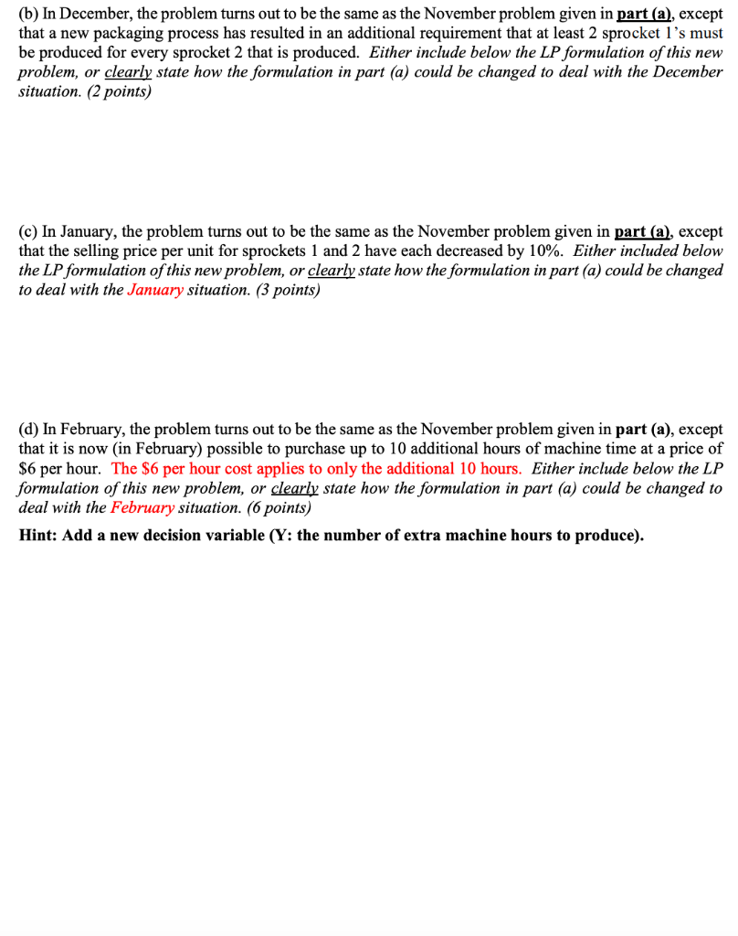 QUESTION 3: Linear Programming Formulation (33
