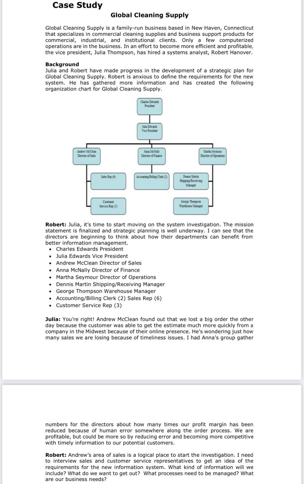 please answer Question 3 Case Study Global