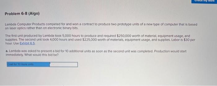 Check my work Problem 6-8 (Algo) Lambda Computer