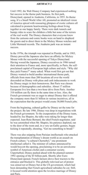 please answer its urgent ARTIFACT 2 Until 1992,