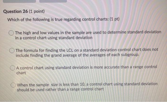 Question 25 (1 point) Though only seven averages