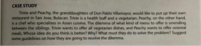 Read the case study and answer the questions