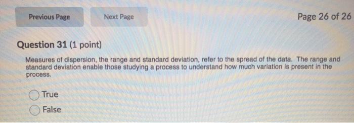 Question 25 (1 point) Though only seven averages