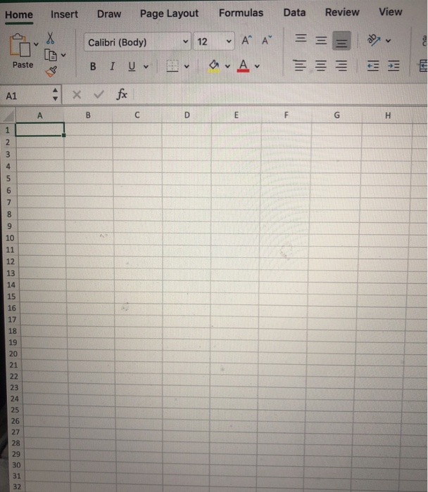 if you could please answer this in excel (showing