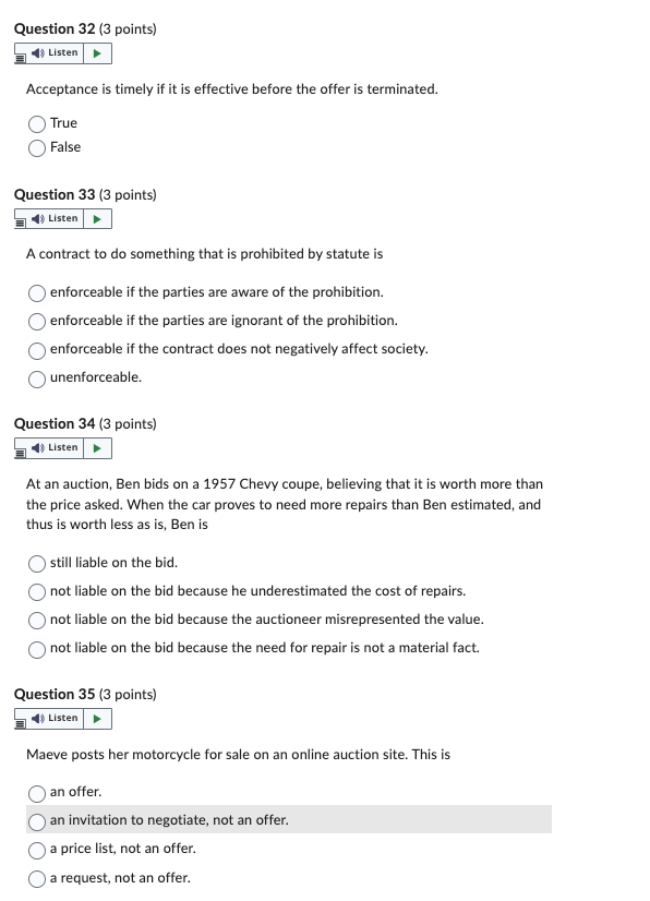 Acceptance is timely if it is effective before