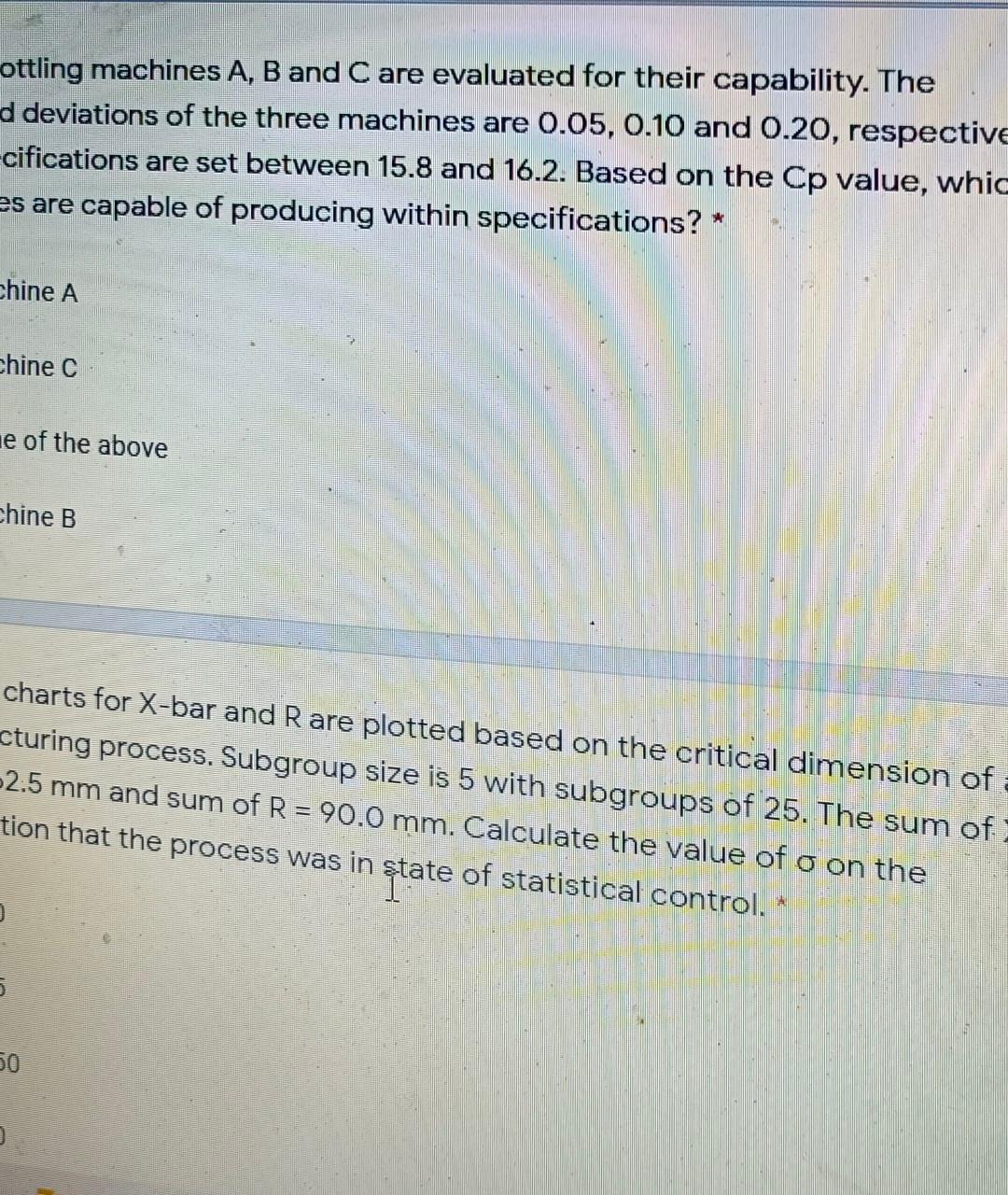 A c chart is plotted based on count of