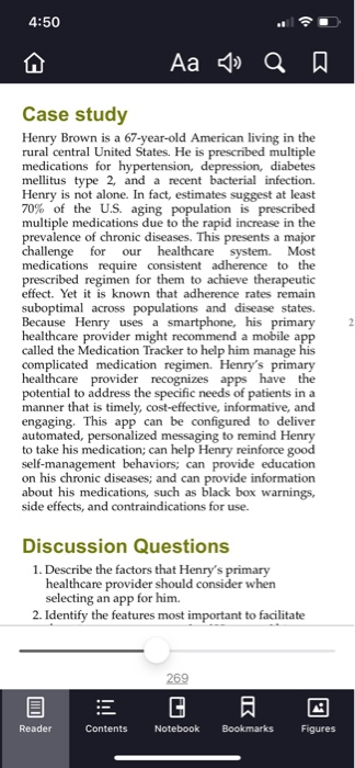 4:50 Aa 10 Q D Case study Henry Brown is a