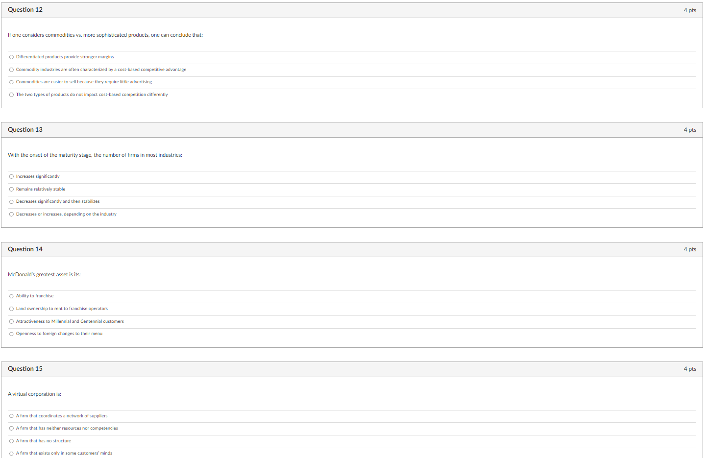 If one considers commodities vs. more