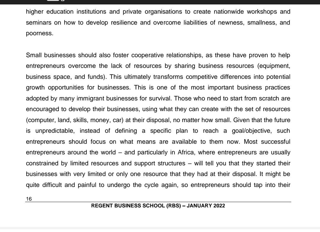 Please answer question 3 for me ENTREPRENEURSHIP