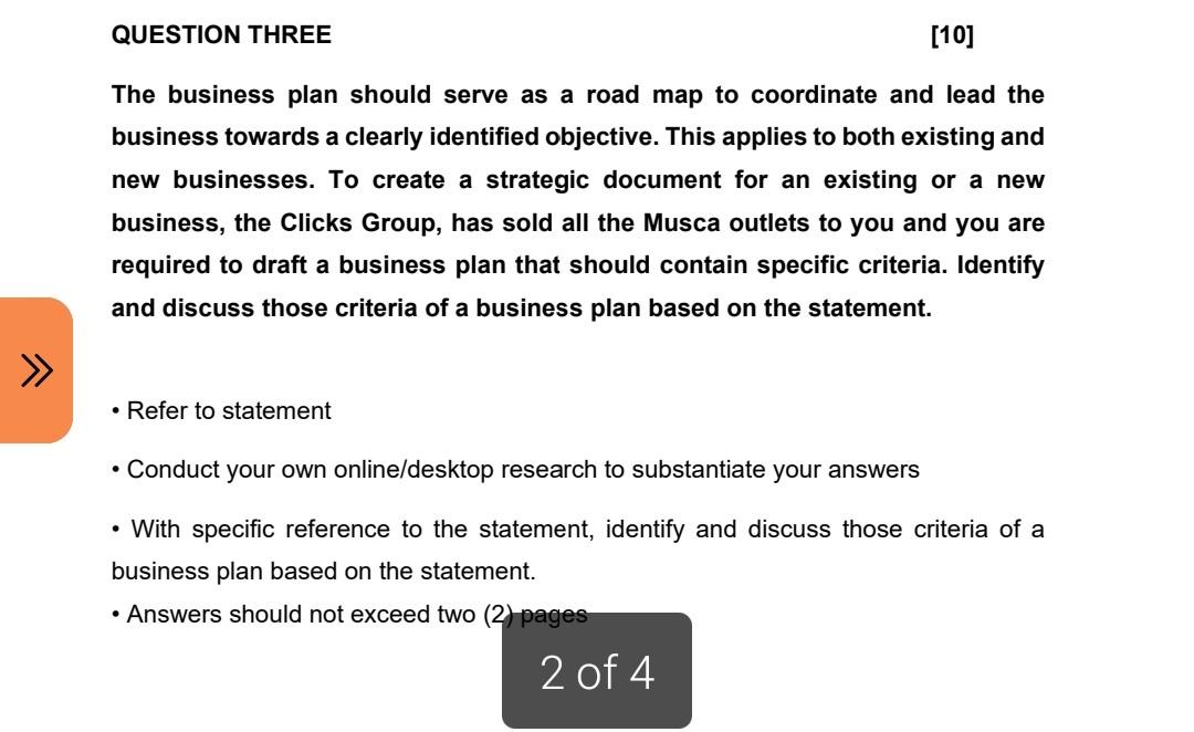 Please answer question 3 for me ENTREPRENEURSHIP