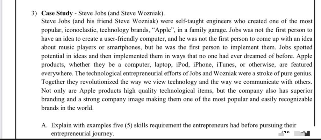 PLEASE VIVIDLY EXPLAIN EACH POINT 3) Case Study -