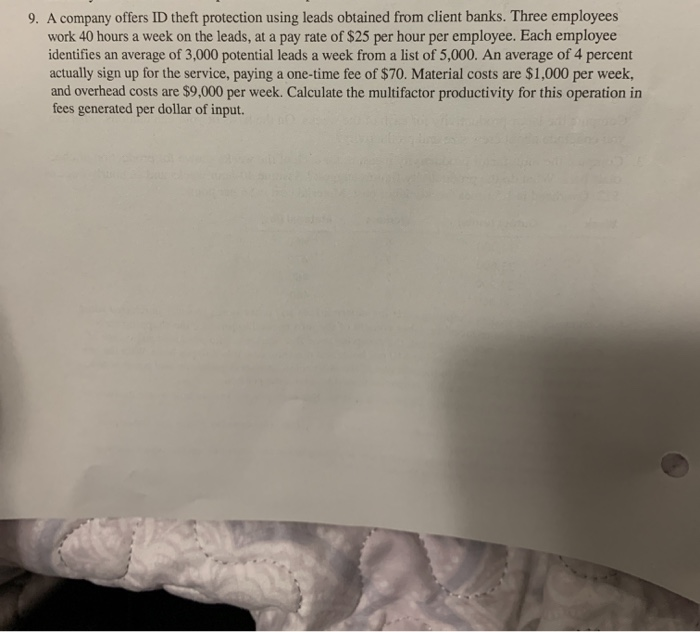 i need to workout problems 3, 6, 7, & 9 r