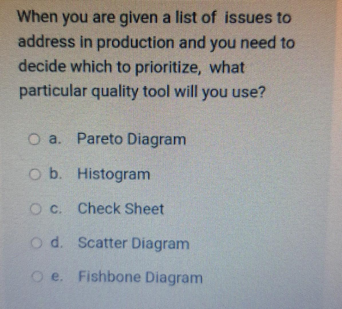 When you are given a list of issues to address in