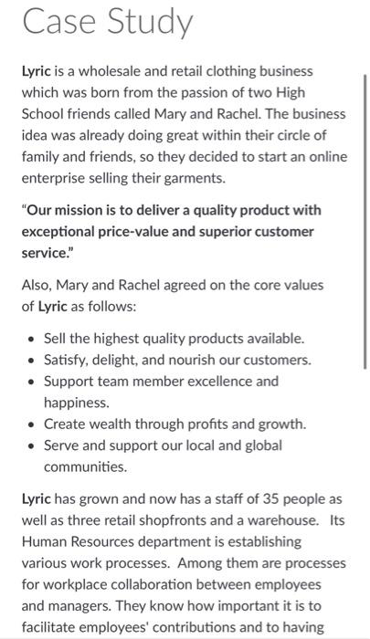 Case Study Refer to attach Case study. In a