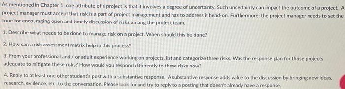 As mentioned in Chapter 1 , one attribute of a