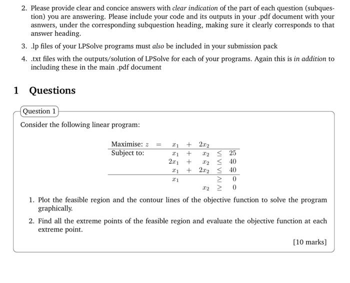 pleas read every thing 2. Please provide clear