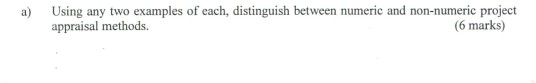 a) Using any two examples of each, distinguish