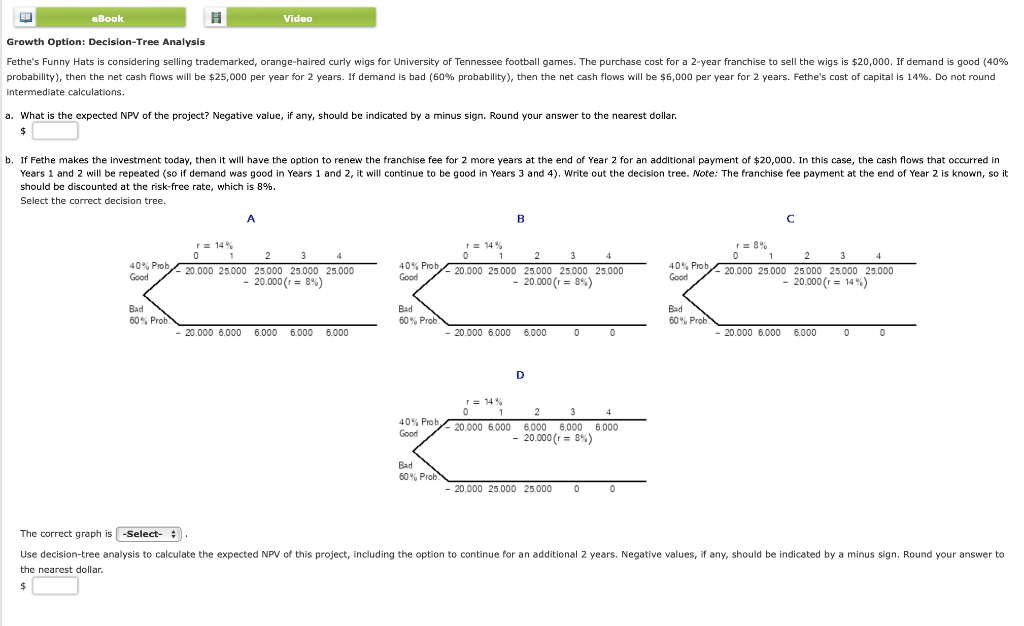 eBook Video Growth Option: Decision-Tree Analysis