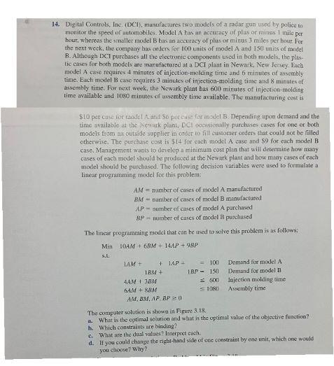 14. Digital Controls, Inc. (DCI), manufactures