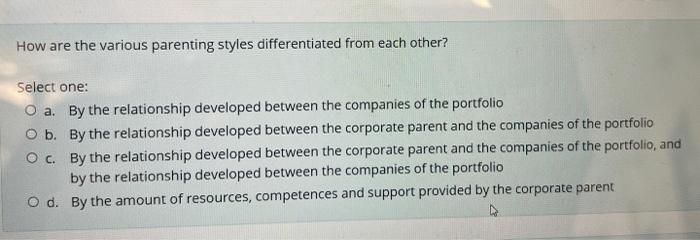 How are the various parenting styles
