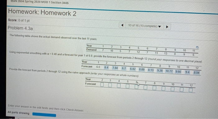 MAN 3504 Spring 2020 MOD 1 Section 3445 Homework: