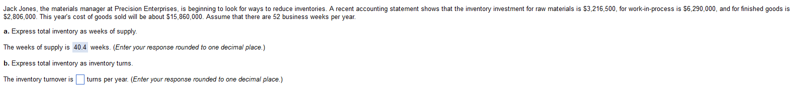 $2,806,000. This year's cost of goods sold will