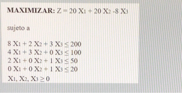 maximize using revised simplex thanks! MAXIMIZAR: