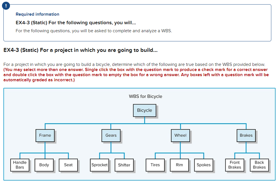 For a project in which you are going to build a