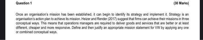 please answer question 1 in full. 30 marks.