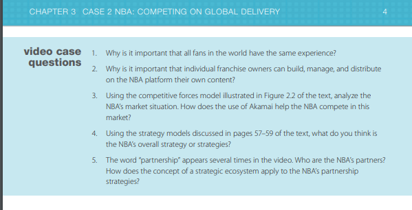 CHAPTER 3 CASE 2 NBA: COMPETING ON GLOBAL